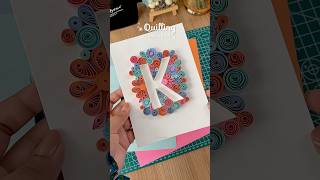 Paper quilling art Letter initial Quilling names Quilling art ♥️✨ shorts aesthetic cute [upl. by Moshell]