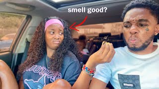 SCRATCHING THE BUFF THEN ASKING MY BOYFRIEND TO SMELL IT Prank [upl. by Buller257]