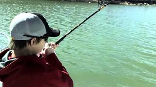 Late Winter Striper Fishing On Lake Lanier [upl. by Kolivas853]