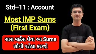 std 11 Account Most IMP Sums by Nishant Sir [upl. by Uzial]