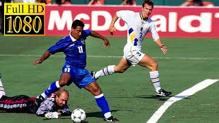 Brazil 10 Sweden World Cup 1994  Full highlight  1080p HD  Romário [upl. by Ralleigh122]