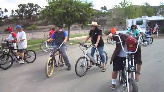 EBF Electra Bike Forum Group Ride Santee Lakes October 2104Video 2 [upl. by Eylhsa619]