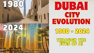 🌟Dubai City Evolution 1980  2024 dubai evolution ai dubaicity [upl. by Gertie609]