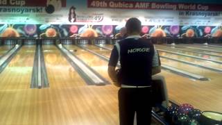 Tore Torgersen 300  49th QubicaAMF Bowling World Cup [upl. by Aissatsan]