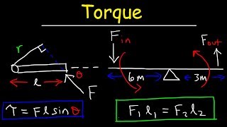 Torque Basic Introduction Lever Arm Moment of Force Simple Machines amp Mechanical Advantage [upl. by Hooge]