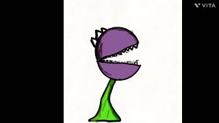 animación de la planta carnívora 🍂🥩de pvz [upl. by Ahsoek]