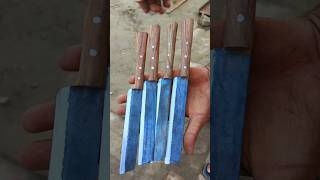 Old Rusty saw Blade turned into four chefs Knives shorts [upl. by Llemej]