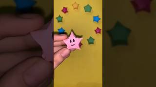 origami smiley star ⭐  easy viral shorts art [upl. by Araldo]