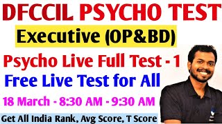 Dfccil CBAT Psycho Live Full Test  1  Exact Exam Pattern  77 Mins with 100 Final Exam Interface [upl. by Attekal116]