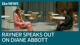 Angela Rayner says iconic Diane Abbott should not be stopped from standing  ITV News [upl. by Naamann]