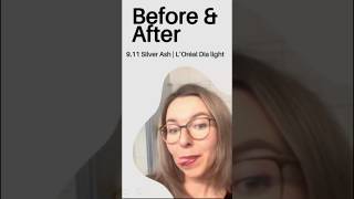 Hair colour transformation with L’Oréal Dialight 911 hair shorts beforeandafter loreal [upl. by Aihseyk]