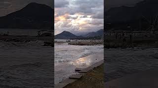 Montenegro3 Coast of the Adriatic Sea Today the wind raises waves and drives clouds across the sky [upl. by Nader]