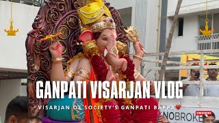 Society Ganpati Visarjan 2024😔 lalbaug cha Raja 7th day Visarjan  Ashu vlogs [upl. by Eudocia]