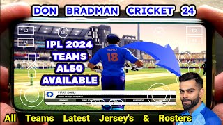 Don Bradman Cricket 14 Latest Rosters 2024  T20 World Cup 2024  All IPL Teams available  Winlator [upl. by Yesnnyl]