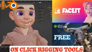 Blender 35 Rigging Tutorial Seamless Rigging With AccuRig and Faceit For Beginners [upl. by Nnaeoj306]