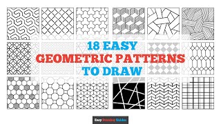 18 Easy Geometric Patterns to Draw Easy Step by Step Drawing Tutorial for Beginners [upl. by Champaigne419]