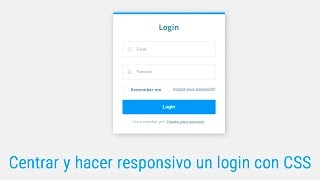 EFECTOS en CSS Como CENTRAR un LOGIN 🤩 y hacerlo RESPONSIVO utilizando CSS [upl. by Aiasi315]