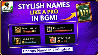 Bgmi Me Stylish Name Kaise Likhe  How to Change Name in Bgmi bgmi endgamer [upl. by Loria]