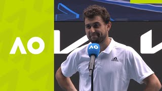 Aslan Karatsev quotIts an unbelievable feelingquot oncourt interview QF  Australian Open 2021 [upl. by Kcirdde877]