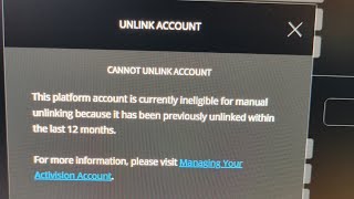 HOW TO UNLINK YOUR CALL OF DUTY ACTIVISION ACCOUNT WITHOUT WAITING 12 MONTHS [upl. by Mattox]