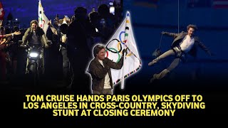 Tom Cruise steals the show at the Paris Olympics in epic skydiving stunt [upl. by Jehovah]