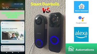 Smart Doorbells Reolink vs Blink Integração no Home Assistant e Actionable notifications [upl. by Ubana]