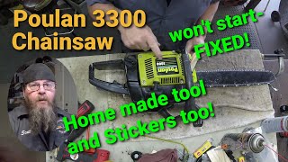 Poulan 3300 Chainsaw Wont StartFixed [upl. by Guibert]