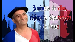 3 minutes de villes régions et départements de France  Balade en France avec Louis de Funès 🏙️🇫🇷 [upl. by Eintruoc904]