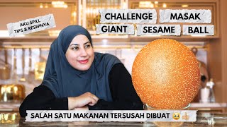 TASYI CHALLENGE MASAK GIANT SESAME BALL  ONDE ONDE JUMBO TERBESAR SUSAH BANGET BIKINNYA [upl. by Darsie]