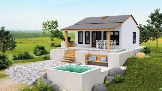 SMALL Farm House Design 65 x 10 Meters 2132 x 328 Feet [upl. by Zina557]