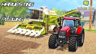 Corn Harvesting and Plowing in UTH Dolenjska [upl. by Nahshu137]