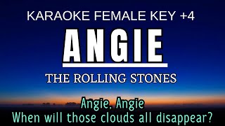 The Rolling Stones  Angie Karaoke Female Key Nada Wanita 4 E mayor [upl. by Whall305]