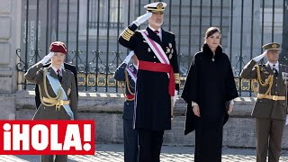 Los Reyes presiden la Pascua Militar acompañados por primera vez por la princesa Leonor [upl. by Ozen617]