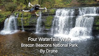 Wonderful Four Waterfall Walk Brecon Beacons National Park Drone Footage [upl. by Panthia669]