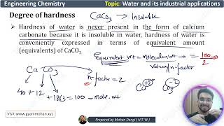 Water treatment  Degree of hardness Engineering chemistry  btech chemistry [upl. by Buzz178]