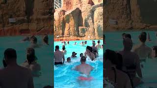 Great Day Fun Time At Waterpark in Swimming Pool With Waves 🏄💧🔱 waterpark aquapark [upl. by Esaele]