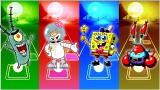 Plankton 🆚 Sandy Cheeks 🆚 SpongeBob 🆚 Mr Krabs  Tiles Hop [upl. by Dlarej491]