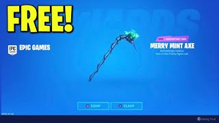 How to GET MINTY AXE PICKAXE for FREE Free Merry Mint Axe in Fortnite Season 3 [upl. by Shipp]