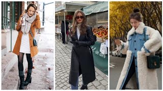 Classy winter 2024🍁Fall street fashion amp the Milan Italian street style 2023what people wearing [upl. by Affrica544]