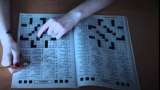 Binaural ASMR Cozy Crossword with Paper and Pencil Sounds Louder Version [upl. by Ohaus]