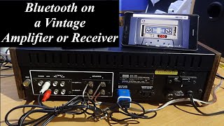 Vintage Amplifier or Receiver Switch and Unswitched Sockets Uses Bluetooth Turntable Cassette [upl. by Fortunna]