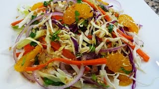 Receta Ensalada China de Repollo how to cook chinese [upl. by Ahtebbat]