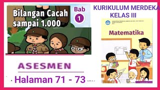 Asesmen hal7173  Matematika kelas 3 revisi 2022 kurikulum merdeka Bab 1 GUcilchaNEL1964 [upl. by Hoffert]