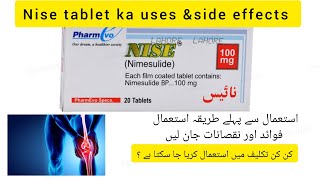 Nise tablet Uses amp side effectsNimesulide Nise uses in Urdu [upl. by Atnes]