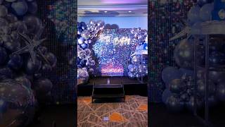 Sequin Backdrop Idea with Balloon Garland Decoration [upl. by Sila]