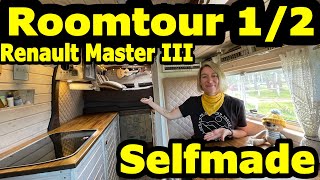 Renault Master Camper  Innenausbau und Ausstattung  Roomtour DIY Wohnmobil Kastenwagen [upl. by Artimid]