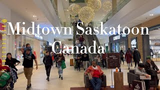 Downtown walking tour Saskatoon Canada [upl. by Kcirneh]