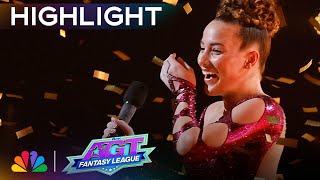 Golden Buzzer Sofie Dossis JAWDROPPING act wins over Heidi Klum  AGT Fantasy League 2024 [upl. by Narret]