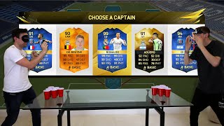 EPIC BEER PONG CHALLENGES Fifa 16 FUT Draft Showdown feat PING PONG TRICK SHOTS [upl. by Eirolam415]