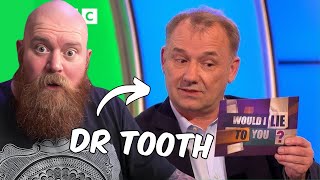 I Cant Believe This Reacting to Bob Mortimer Does His Own Dentistry  Would I Lie To You [upl. by Nylecsoj]